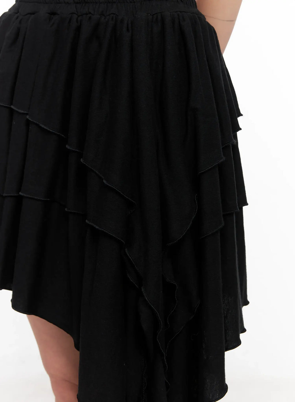 Asymmetric Tiered Skirt CL528