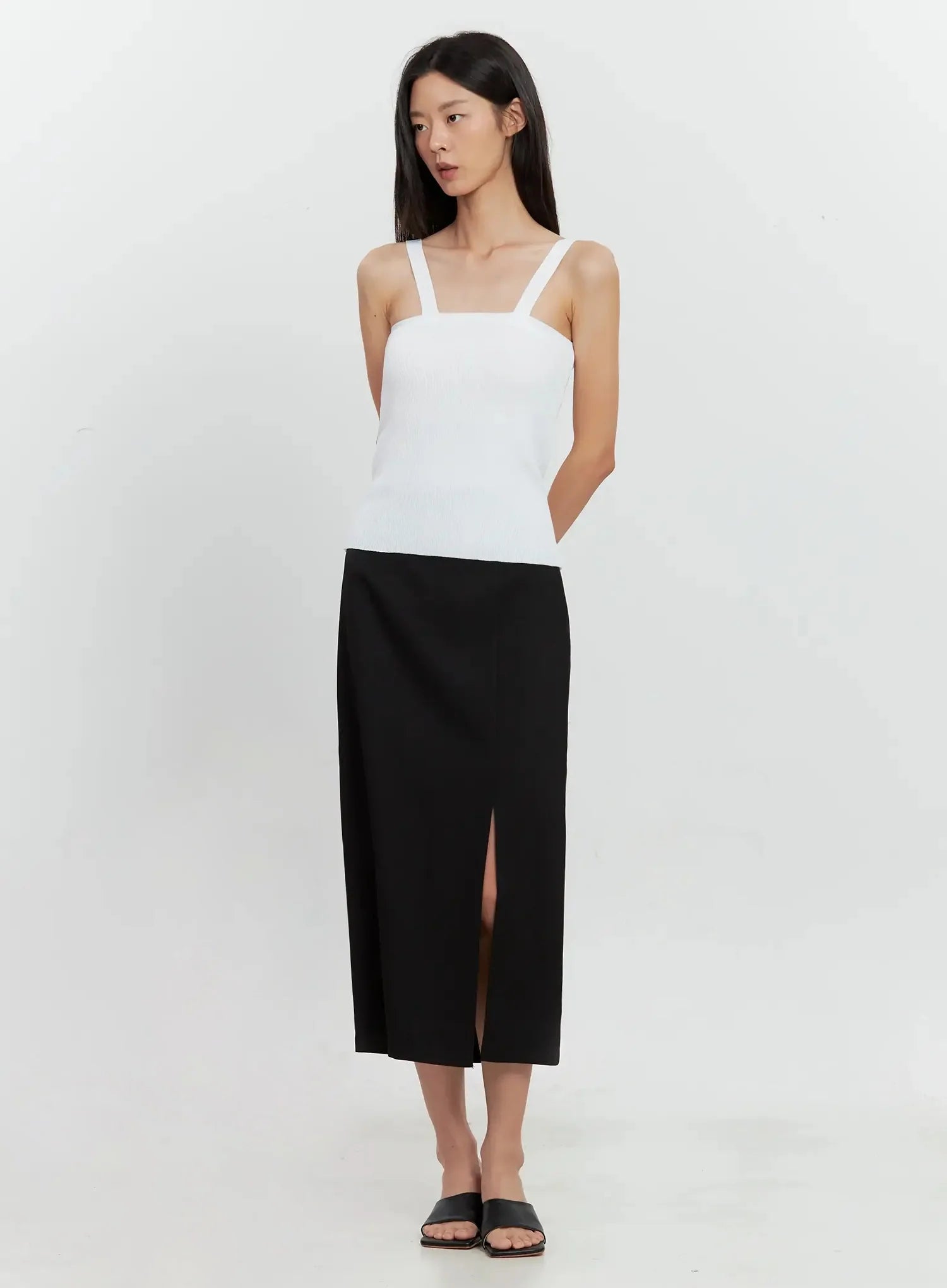 Side-Slit Midi Skirt IL528