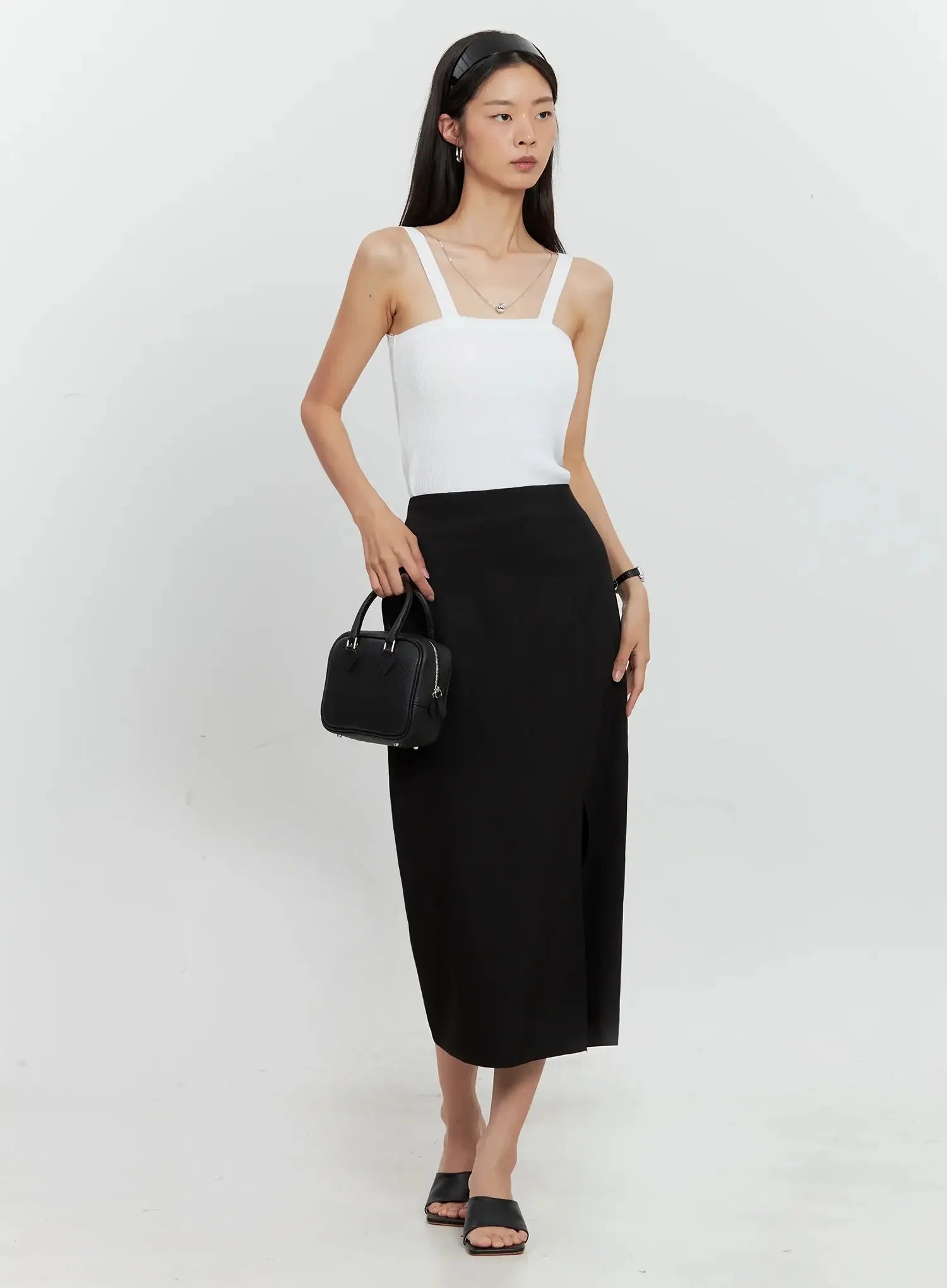 Side-Slit Midi Skirt IL528