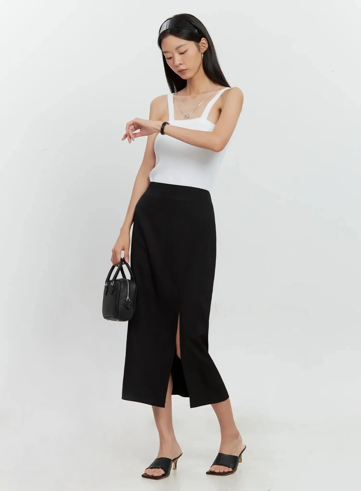 Side-Slit Midi Skirt IL528